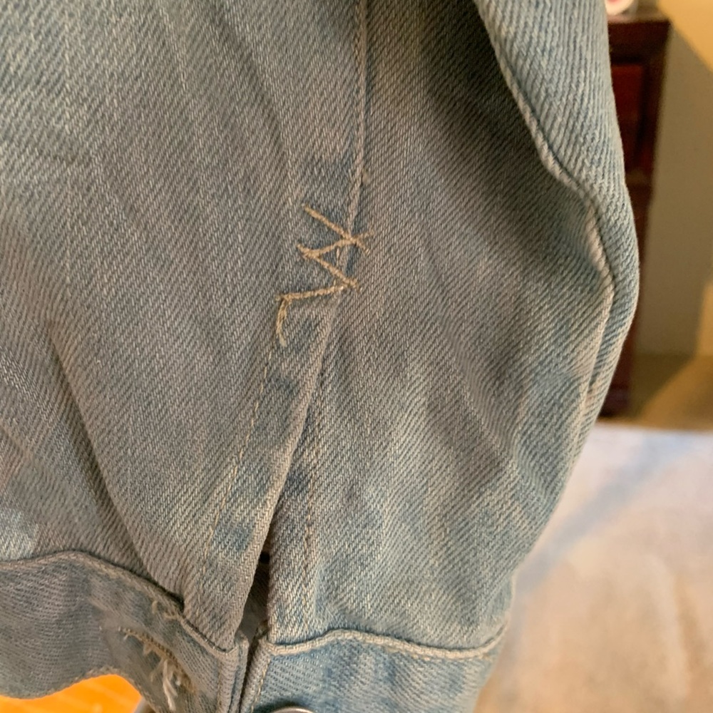 Tsubi (Ksubi) Denim Jacket size XL. Hand distressed, made in Australia.
